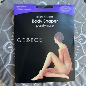 George Silky Sheer Hose Med/Tall, Black